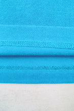 將圖片載入圖庫檢視器 設計藍色短袖Polo恤  左胸貼袋   P1580
