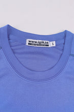 將圖片載入圖庫檢視器 網上下單訂製短袖藍色圓領T恤   牛角袖  T1125
