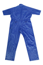 將圖片載入圖庫檢視器 設計中袖連體服 訂製深寶藍色連體工作服  D393
