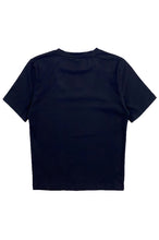 Carregar imagem no visualizador da galeria, 設計黑色圓領女裝T恤     訂製短款性感T恤  T1111
