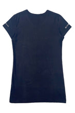 將圖片載入圖庫檢視器 製造短袖女裝黑色V領T恤  時尚設計燙鑽款式    T1115
