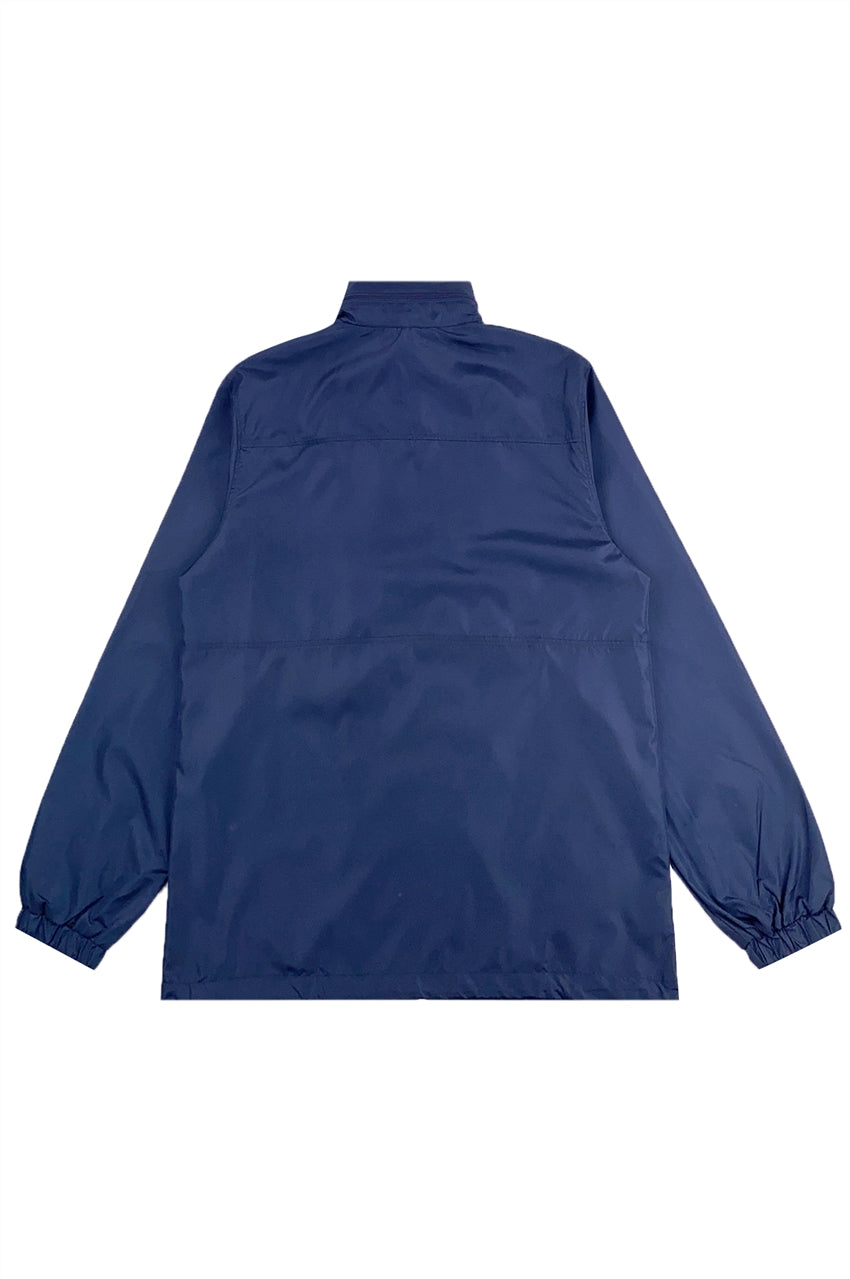 設計寶藍色拉鏈風褸外套     訂製左胸拉鏈袋印花logo  J1014