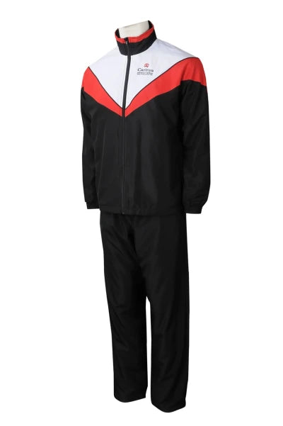 SU299 訂製撞色反領校服運動套裝 冬季套裝 設計LOGO校服運動套裝  澳洲學校 校服運動套裝工廠