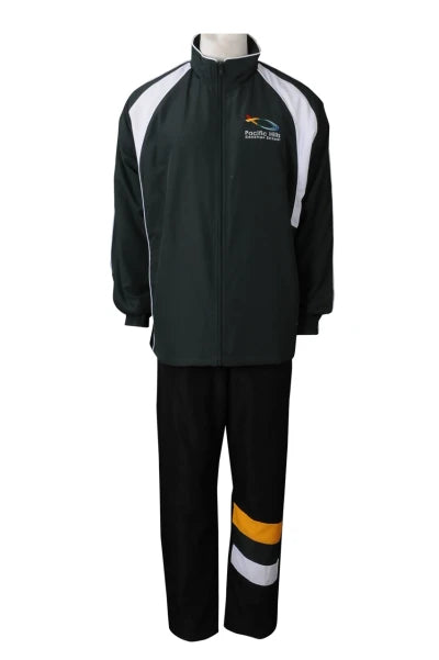 SU300 製造冬季男裝校服運動套裝 時尚校服運動套裝 澳洲學校 校服運動套裝生產商 綠色撞黑色