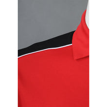 將圖片載入圖庫檢視器 SU291 訂製拼接色短袖校服 設計POLO校服 校服供應商 紅色撞黑色
