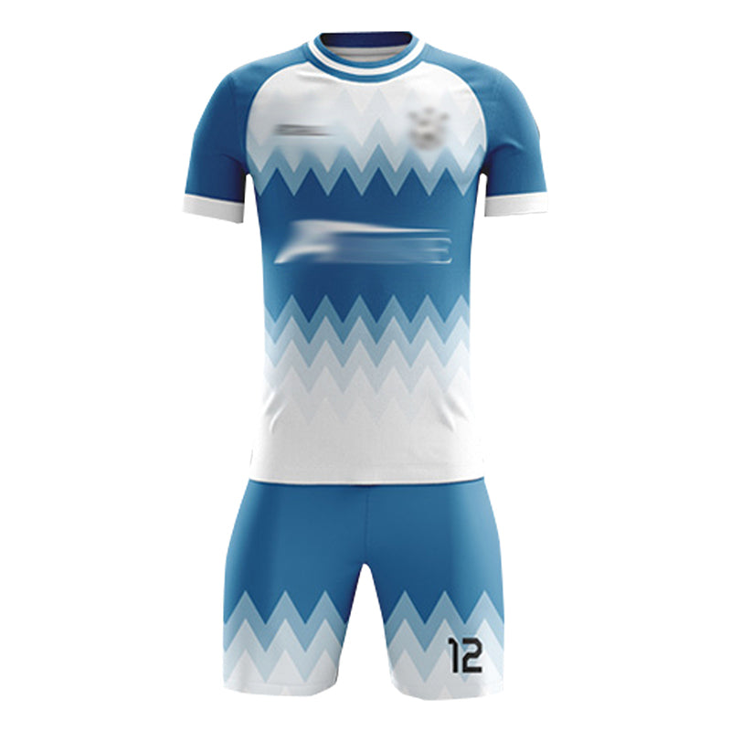 FJ005訂購圓領團隊足球服 設計印人名logo足球服套裝 足球服中心