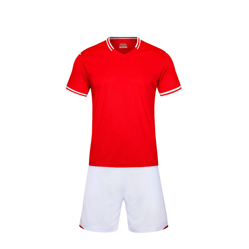 訂購訓練足球服  自訂速乾光板短袖足球服套裝中心  39-6198