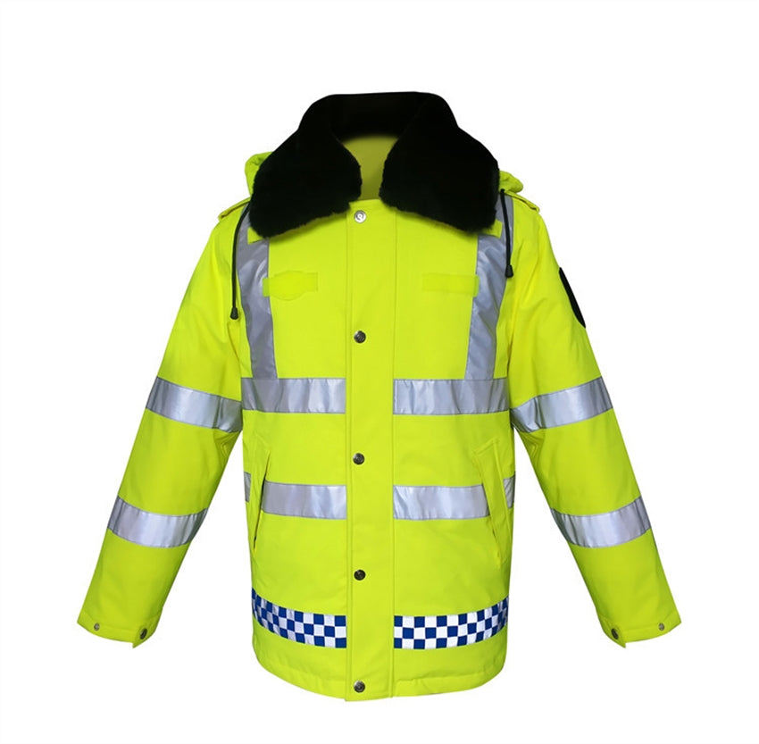 訂造保安反光衣  設計道路施工安全交通指揮反光雨衣中心 69-18001