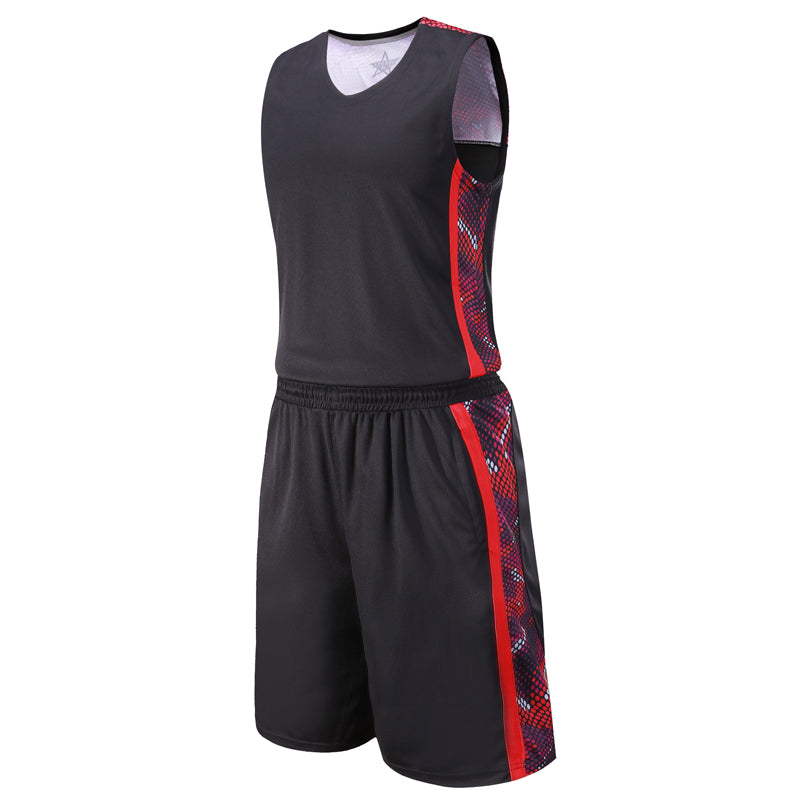 訂購團隊籃球服  設計速乾拼色籃球服套裝中心  13-3022