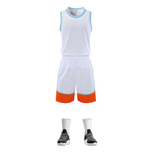 將圖片載入圖庫檢視器 訂購運動比賽籃球服  時尚設計拼色籃球服套裝供應商  57-8910
