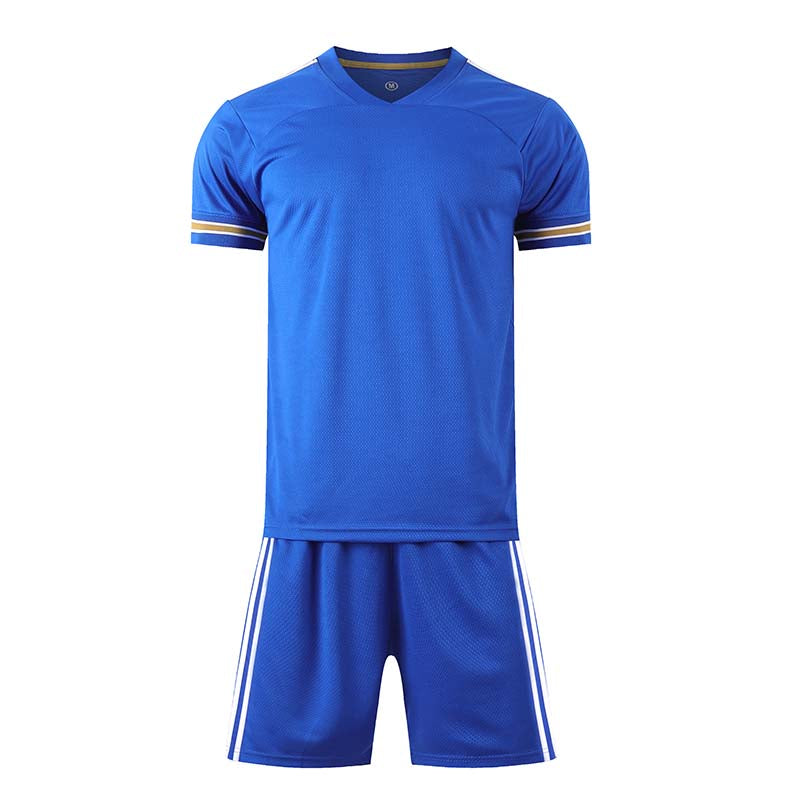 訂製活動足球服  個人設計淨色V領運動足球服套裝  139-20-21