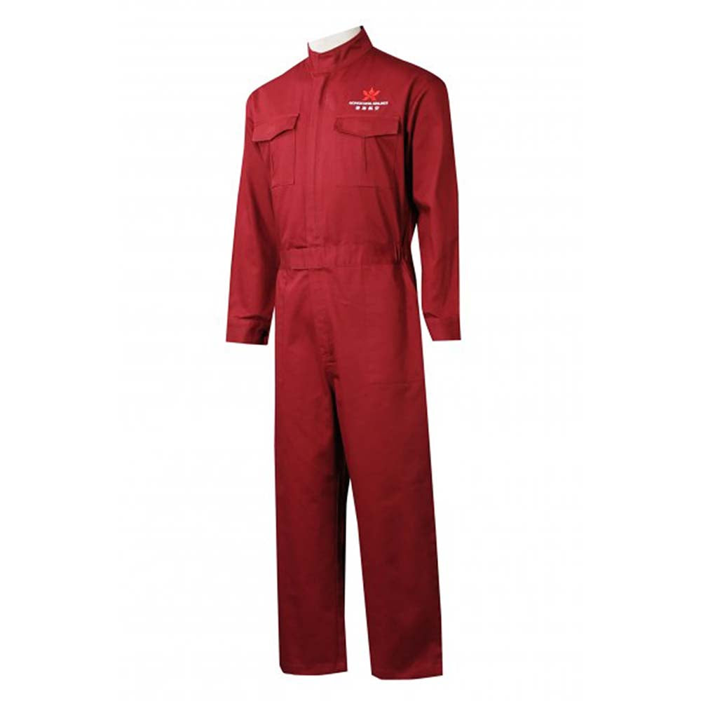 D336 訂購紅色連體工作服 來樣訂造連體工作服 網上下單工作制服 制服專門店 連身工人褲 墻壁工作服