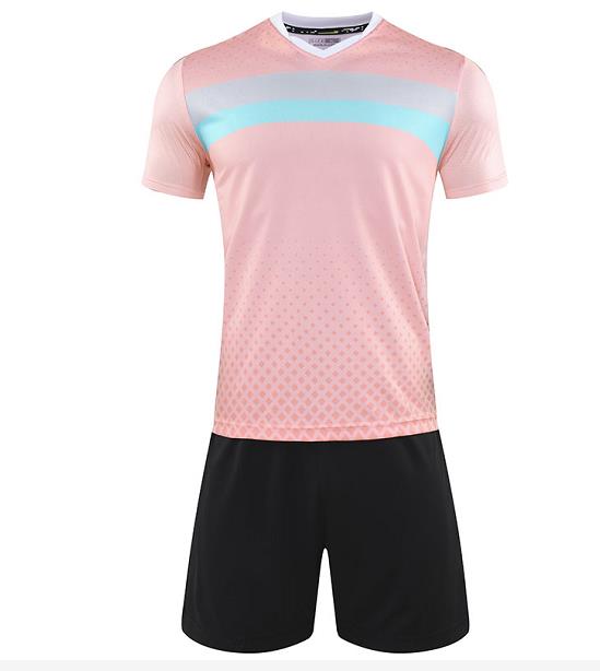 訂造休閒足球服 時尚設計撞色間條足球套裝中心  GB10-5301
