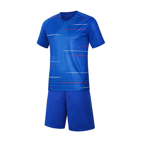訂造印花足球服 自訂戶外運動V領比賽足球服套裝供應商   GB1-711