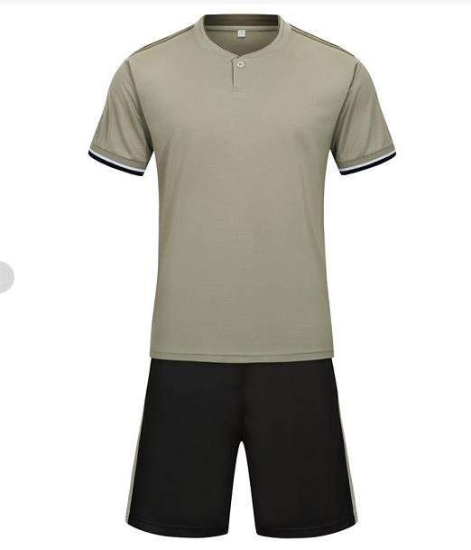 訂製淨色足球服  個人設計POLO領運動休閒足球服套裝生產商  GB1-717