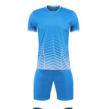 將圖片載入圖庫檢視器 訂做圓領足球運動服  設計印花比賽足球服套裝供應商  GY3-62
