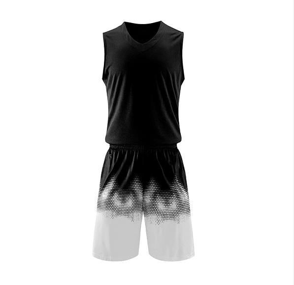 訂造比賽籃球服套裝  個人設計V領橡筋腰圍籃球套裝專門店  23-1905