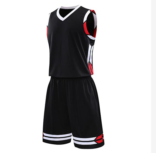 訂製活動比賽籃球服套裝   設計速乾拼色籃球服供應商   GLT-2017