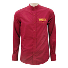 將圖片載入圖庫檢視器 KI112 設計立領深紅色襯衫 訂造純色燙畫logo襯衫 長袖 廚師襯衫制服
