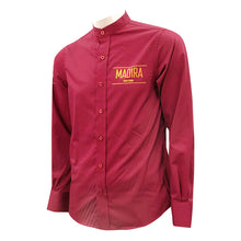 將圖片載入圖庫檢視器 KI112 設計立領深紅色襯衫 訂造純色燙畫logo襯衫 長袖 廚師襯衫制服
