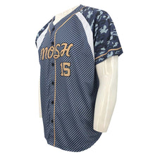 將圖片載入圖庫檢視器 BU41 全件熱升華棒球衫 棒球運動衫 迷彩袖 棒球比賽服
