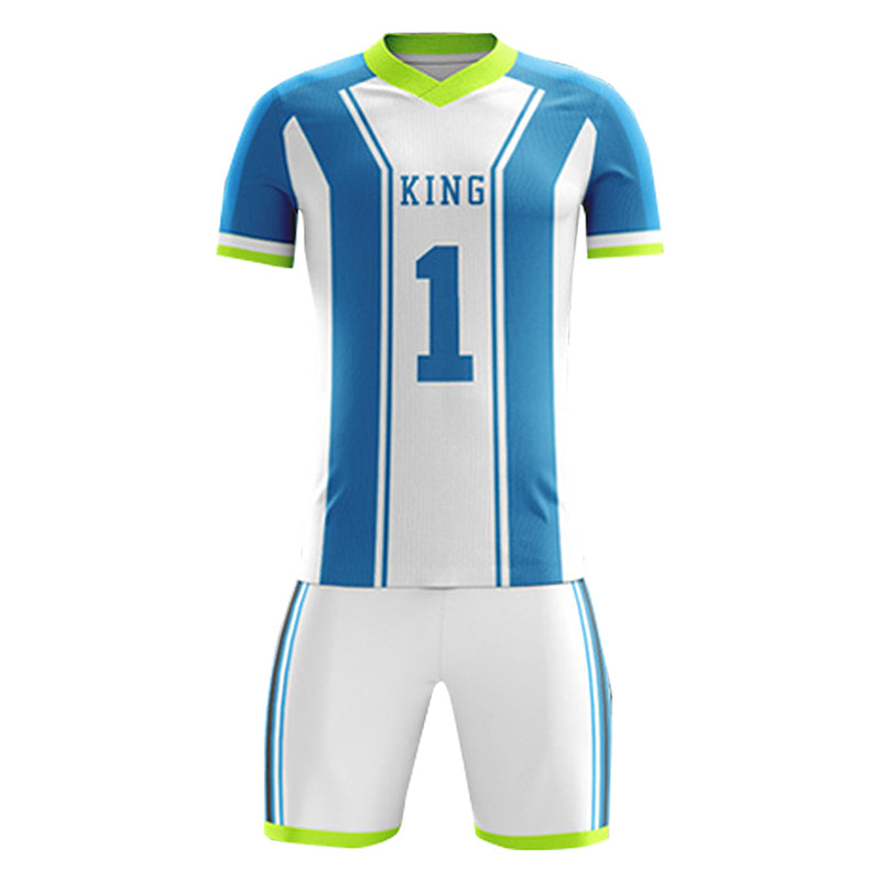 FJ009 大量訂製球隊套裝 自訂橡筋腰圍間條V領足球服 足球套裝專門店