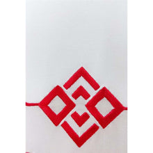 將圖片載入圖庫檢視器 T1072 設計紅色繡花logo 訂做純白色T恤 衫袖口標籤logo嘜頭
