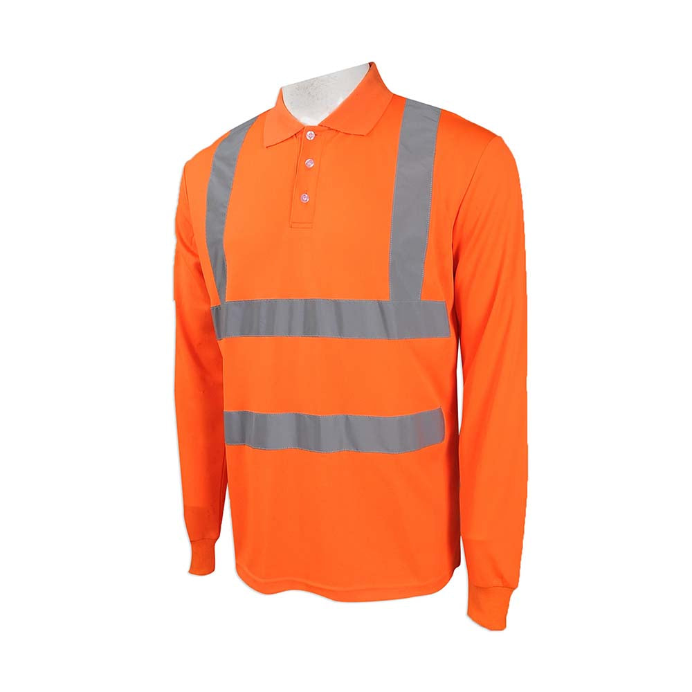 D251 製造淨色安全Polo恤 設計長袖工業Polo恤 大量訂造工作Polo恤 工業制服專營