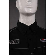 將圖片載入圖庫檢視器 DS070 設計黑色繡花logo制服 拖車行業公司 制服 機恤 維修 機恤衫製造商
