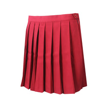 將圖片載入圖庫檢視器 CH213 紅色百褶裙 啦啦隊半身裙訂購  私人設計logo 純色隊服專賣店
