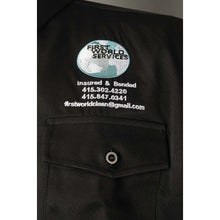 將圖片載入圖庫檢視器 D332 黑色工業恤衫 工裝綿短袖制服 刺繡logo定制專營店
