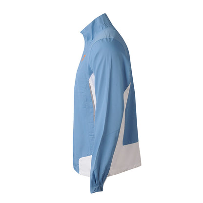 J903 訂製2色拼接風衣外套 設計印花LOGO風衣 設計拉鏈袋口 時裝款式拉鏈風衣 風衣外套中心 山系風褸