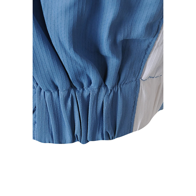 J903 訂製2色拼接風衣外套 設計印花LOGO風衣 設計拉鏈袋口 時裝款式拉鏈風衣 風衣外套中心 山系風褸
