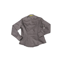 將圖片載入圖庫檢視器 澳門 製造女裝長袖恤衫胸前撞色 灰色撞色螢光黃恤衫供應商 R332
