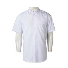 將圖片載入圖庫檢視器 R323 製造男裝短袖恤衫 設計淨色恤衫 恤衫製服公司 白色晴條 40%滌 60%棉
