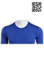 將圖片載入圖庫檢視器 W174設計純色緊身運動衫 訂造健身專用T恤 度身訂造運動長袖T恤 T恤專門店 彩藍色
