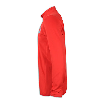 澳門 訂購拉鏈長袖運動訂製運動衫半拉鍊紅色運動衫 W210