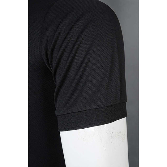 澳門 製作運動衫 黑色立領運動衫吸排網眼布中式唐裝企領功夫衫 W212