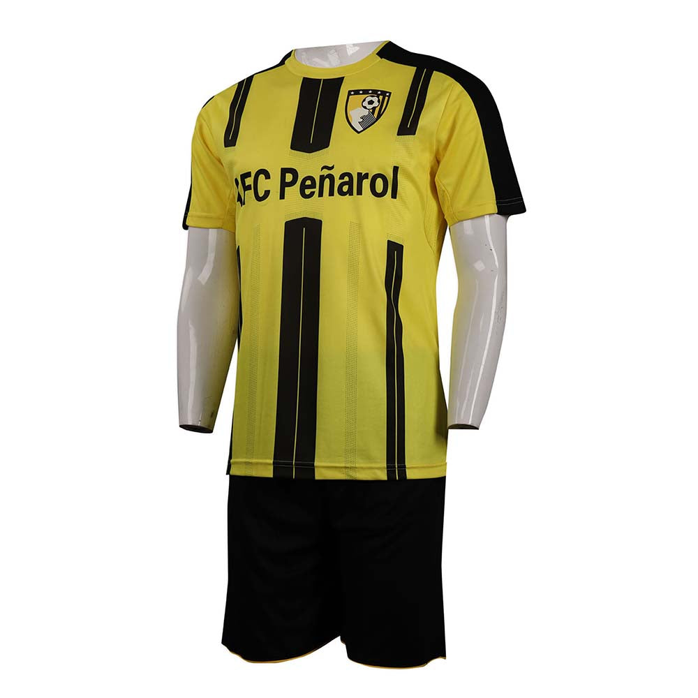 WTV156 製作短袖運動套裝 足球衫 球衫生產商 黃色