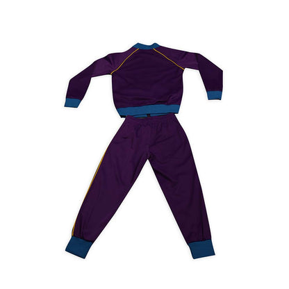 WTV164 訂做冬季運動套裝 金光絨 運動服 100%滌 澳門松森 運動套裝製衣廠 紫色